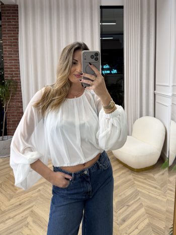 Aria Balloon Top – White - Image 2