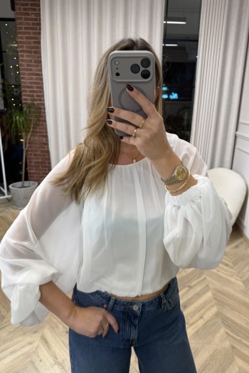 Aria Balloon Top – White