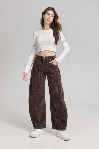 Katrina Suede Denim – Brown - Image 2