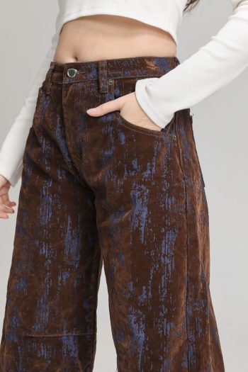 Katrina Suede Denim – Brown - Image 3