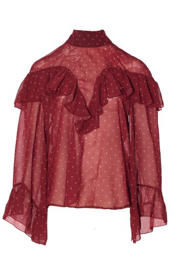 Wine Polka Dot Shirt – Bordeaux