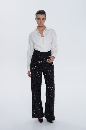 Audrey Sequined Jeans – Black