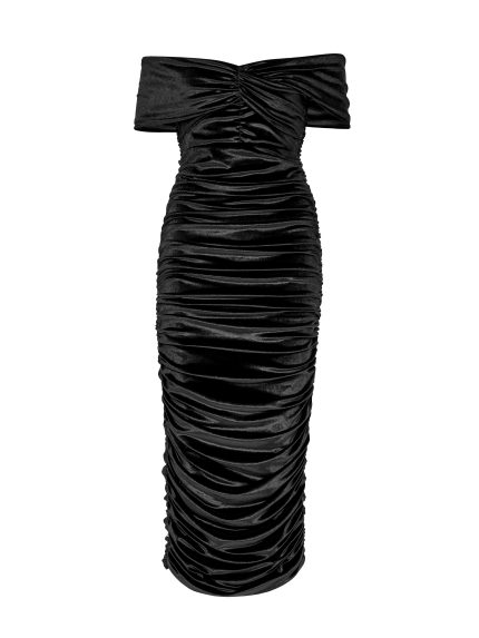 Ruby Velvet Dress – Black