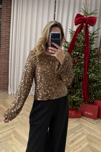Yvonne Sequin Top – Bronze - Image 2