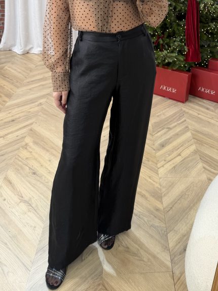 Estelle Wide Leg Pants – Black