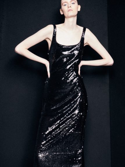 Audrey Sequin Dress – Black
