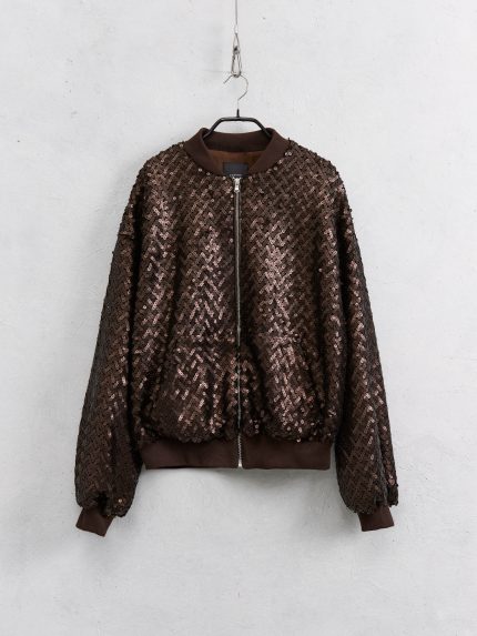 Sequin Bomber – Brown