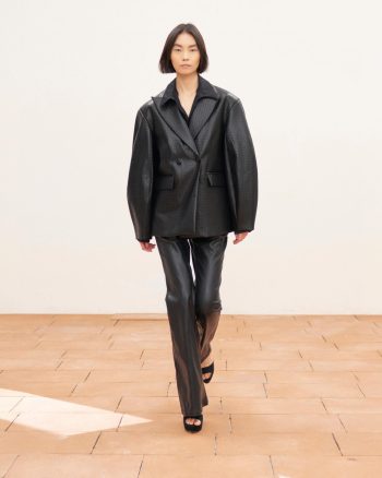 Willow Leather Blazer – Black - Image 2