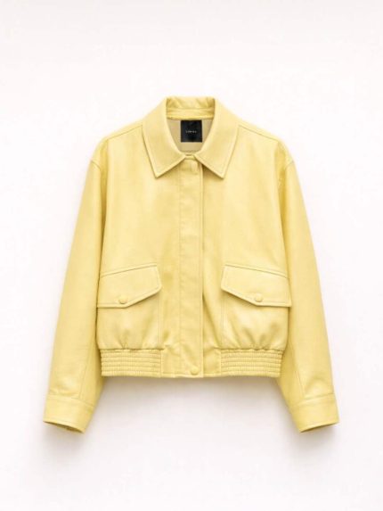 Luciana Leather Jacket – Yellow