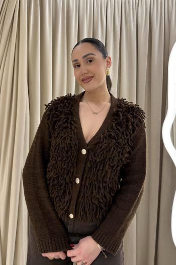 Ophelia Cardigan – Brown - Image 2