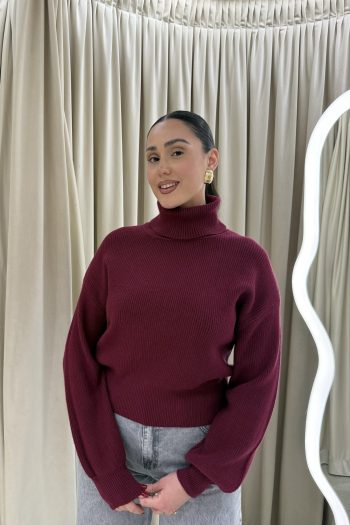 Diana Rib Knit – Bordeaux - Image 2