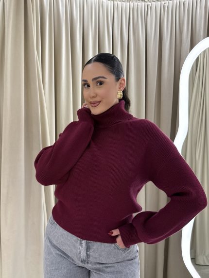 Diana Rib Knit – Bordeaux