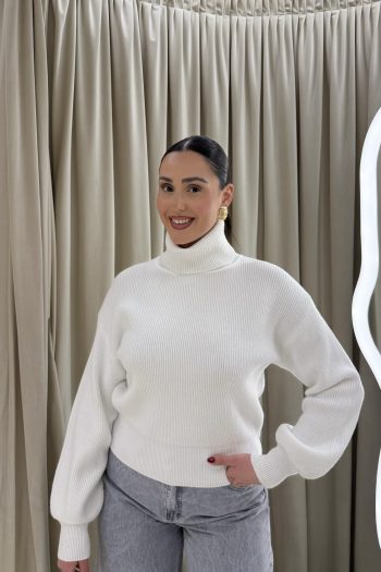 Diana Rib Knit – Ecru - Image 2