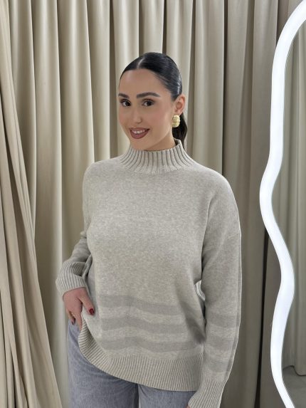 Lurex Stripes Knit – Cashmere