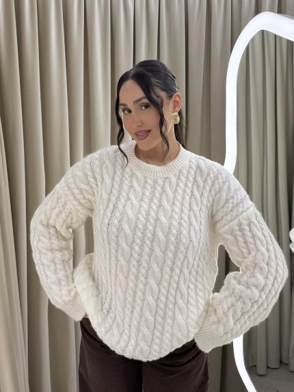 Phoebe Knit – Ecru