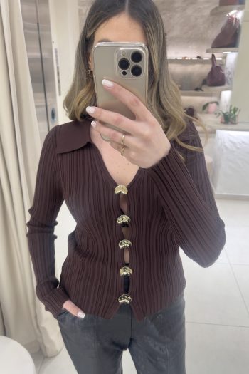 Regine Cardigan – Brown - Image 4