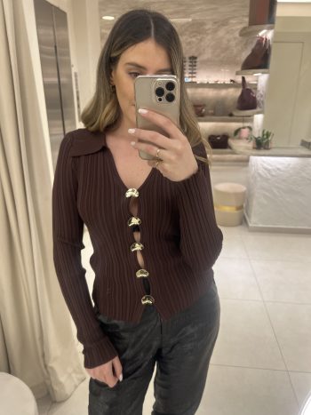 Regine Cardigan – Brown - Image 3