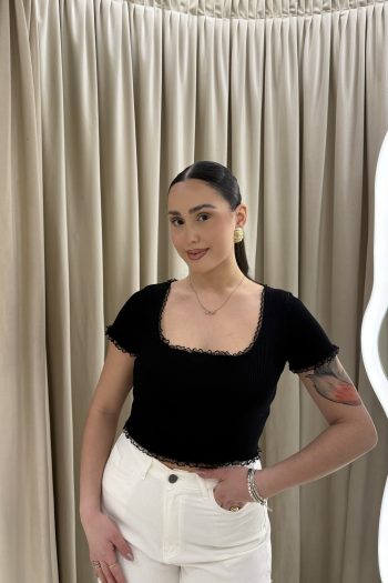 Kim Rib Top – Black