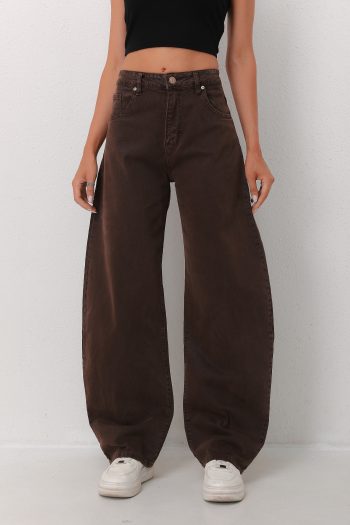 Daphne Barrel Denim – Brown - Image 2