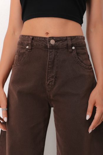 Daphne Barrel Denim – Brown - Image 5