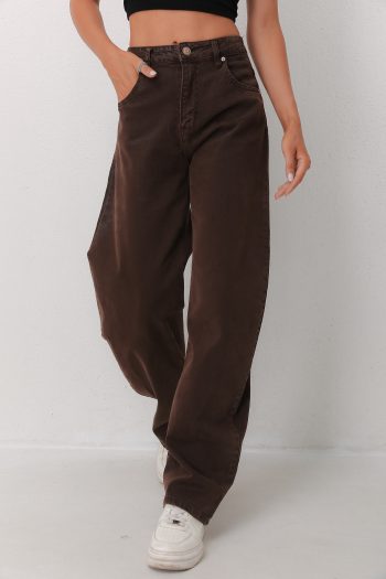 Daphne Barrel Denim – Brown - Image 4