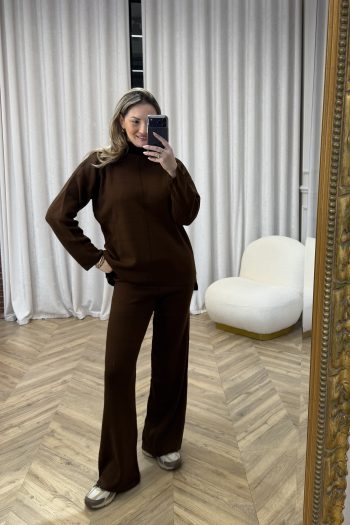 Evelyn Knit Set – Brown - Image 5