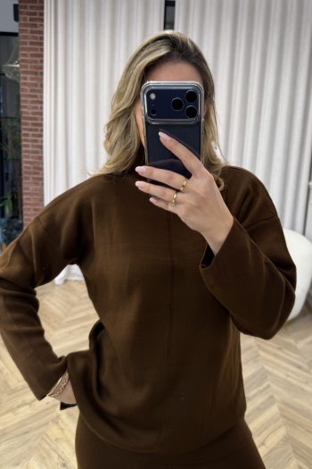Evelyn Knit Set – Brown - Image 3