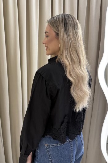 Lois Lace Shirt – Black - Image 3
