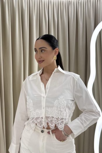 Lois Lace Shirt – White - Image 2