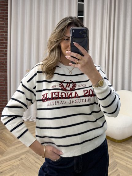 Los Angeles Knit Top – Striped