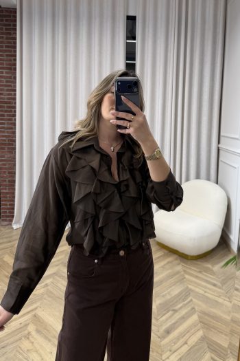 Gloria Shirt – Brown - Image 4