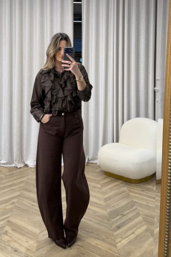 Gloria Shirt – Brown - Image 3