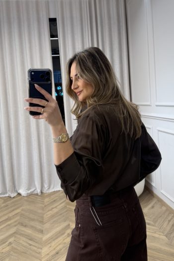 Gloria Shirt – Brown - Image 6