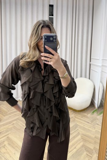 Gloria Shirt – Brown - Image 2