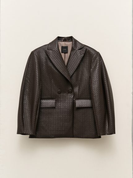 Willow Leather Blazer – Brown