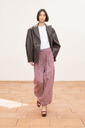 Willow Leather Blazer – Brown - Image 4