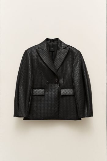 Willow Leather Blazer – Black