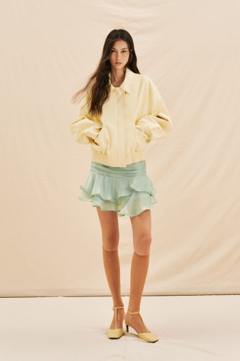 Luciana Leather Jacket – Yellow - Image 5