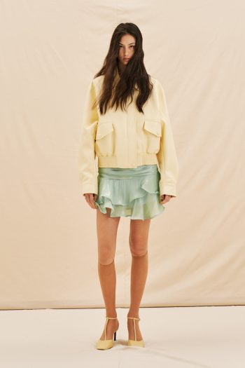 Luciana Leather Jacket – Yellow - Image 6