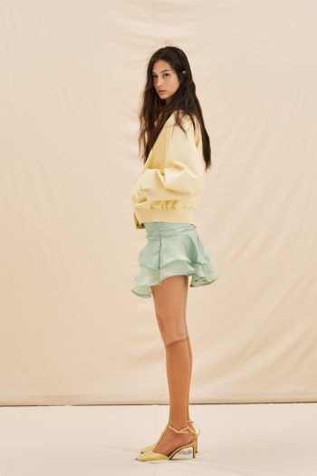 Luciana Leather Jacket – Yellow - Image 4