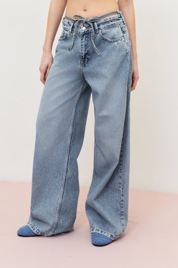 Charlie Wide Leg Denim – Blue
