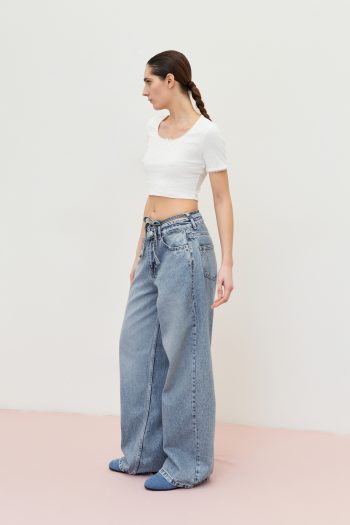 Charlie Wide Leg Denim – Blue - Image 4