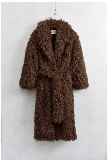 Snowflake Fur Coat – Brown - Image 5