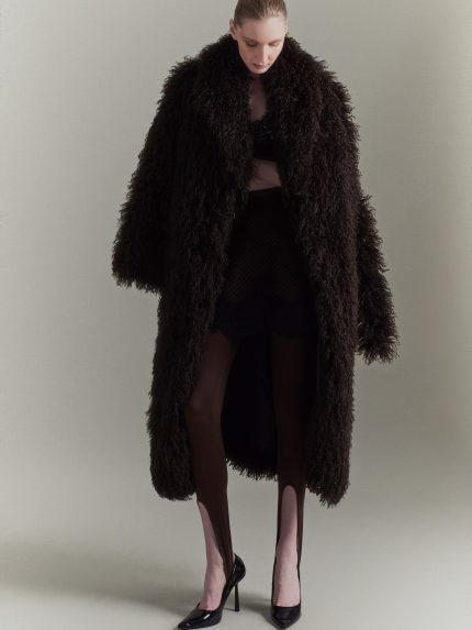 Snowflake Fur Coat – Brown