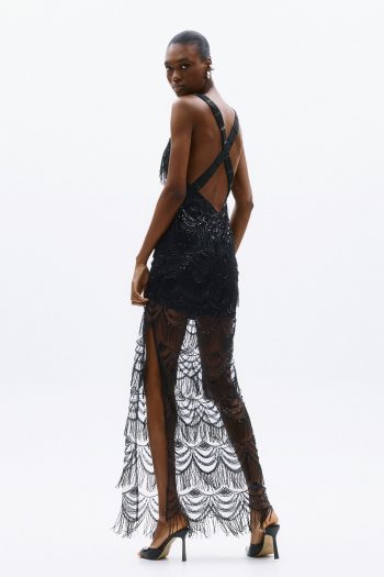 Alkistis Maxi Dress – White/ Black - Image 3