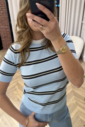 Holly Striped Knit – Baby Blue - Image 3