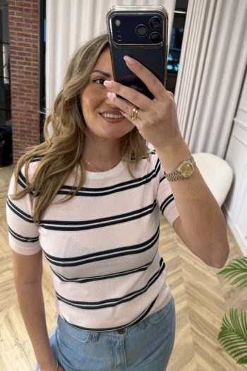 Holly Striped Knit – Pink - Image 3