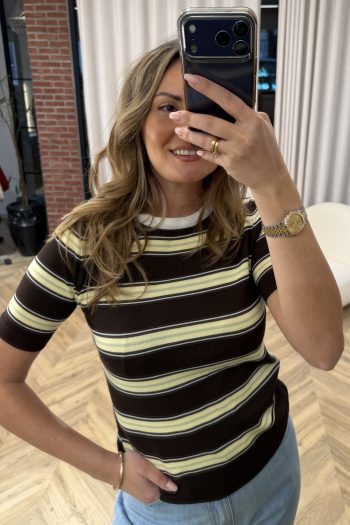 Holly Striped Knit – Brown - Image 2