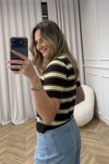 Holly Striped Knit – Brown - Image 4