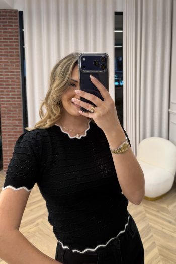 Maud Knit Top – Black - Image 3